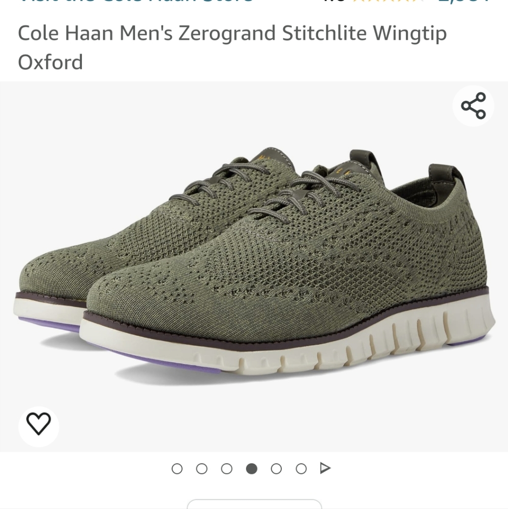 NWT Cole Haan Men's Zerogrand Stitchlite Wingtip Oxford